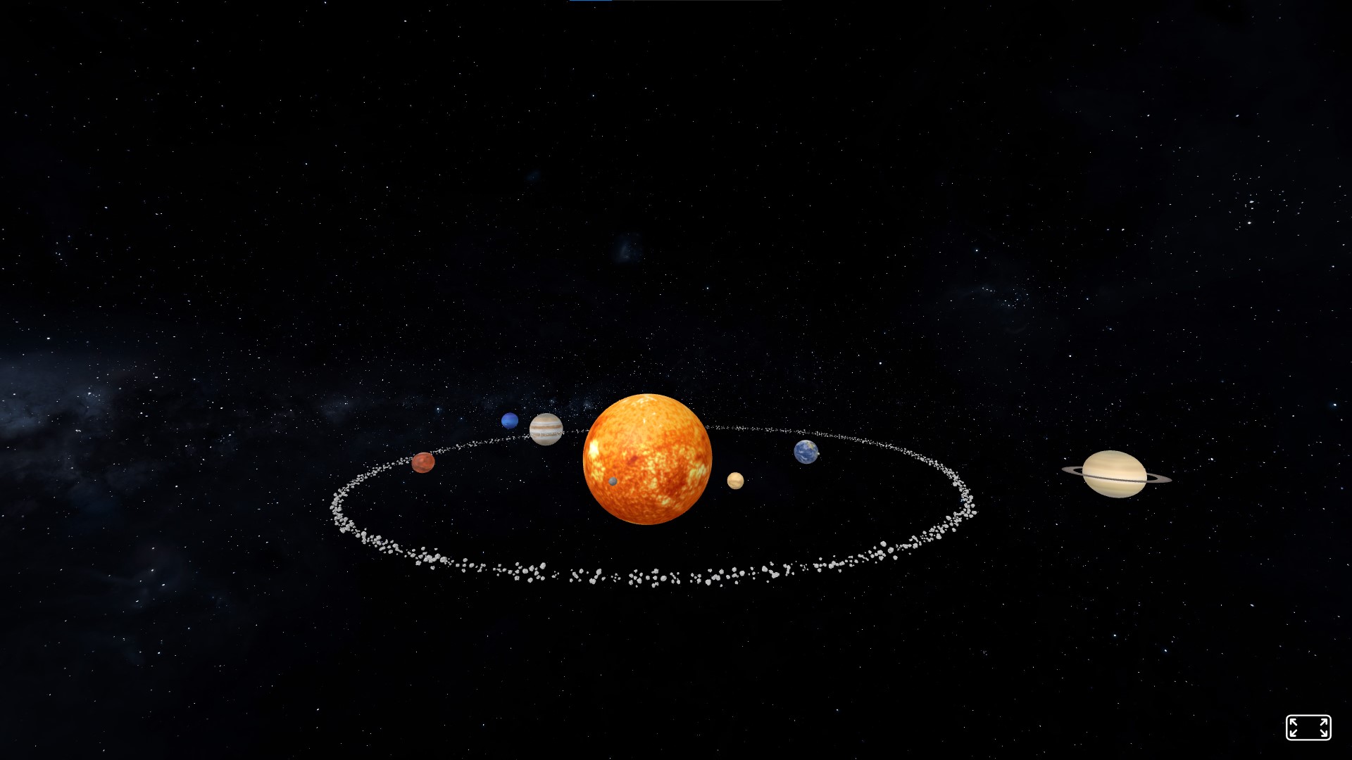 Solar system simulation